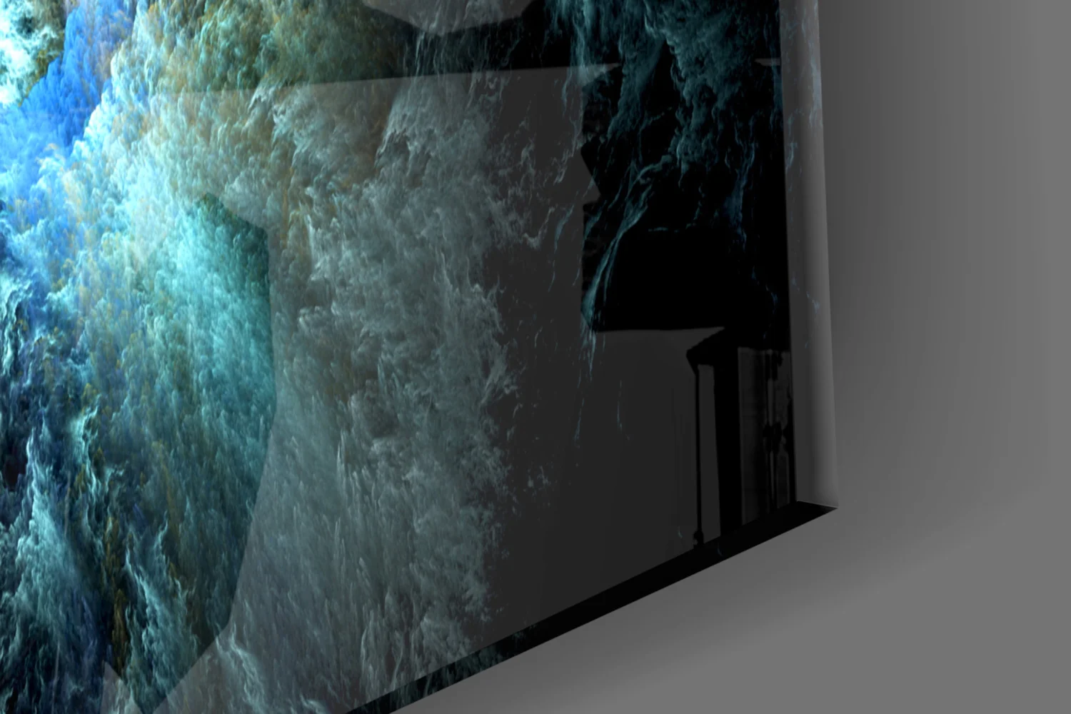 Cosmic Blue Glass Wall Art - Image 7