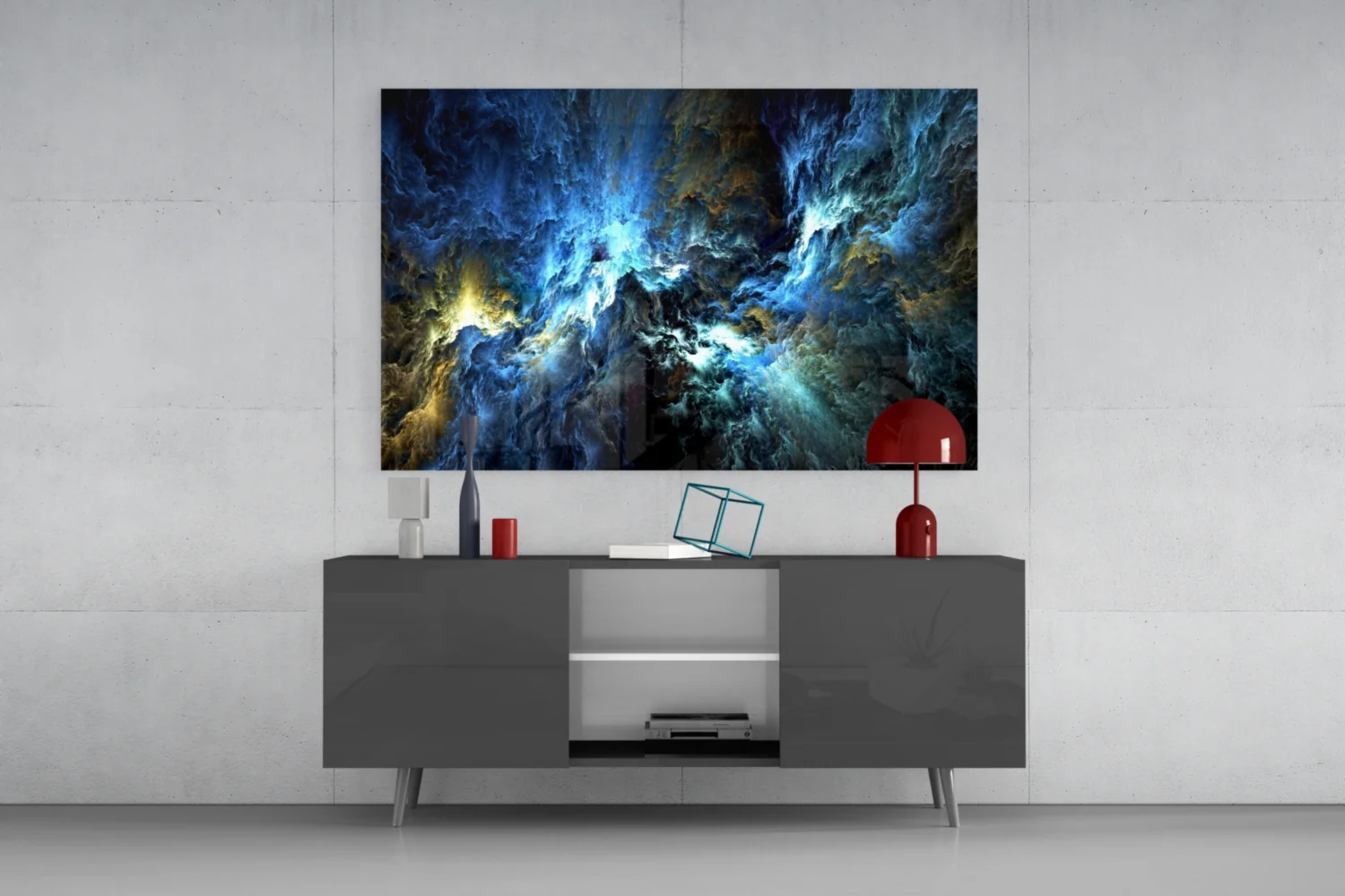 Cosmic Blue Glass Wall Art - Image 8