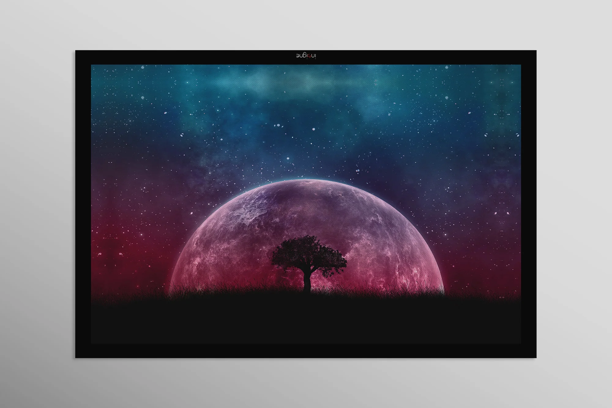 Cosmic Lunar Solitude — 3D Haptic Embossed High-Gloss Luxury Wall Art - Image 12