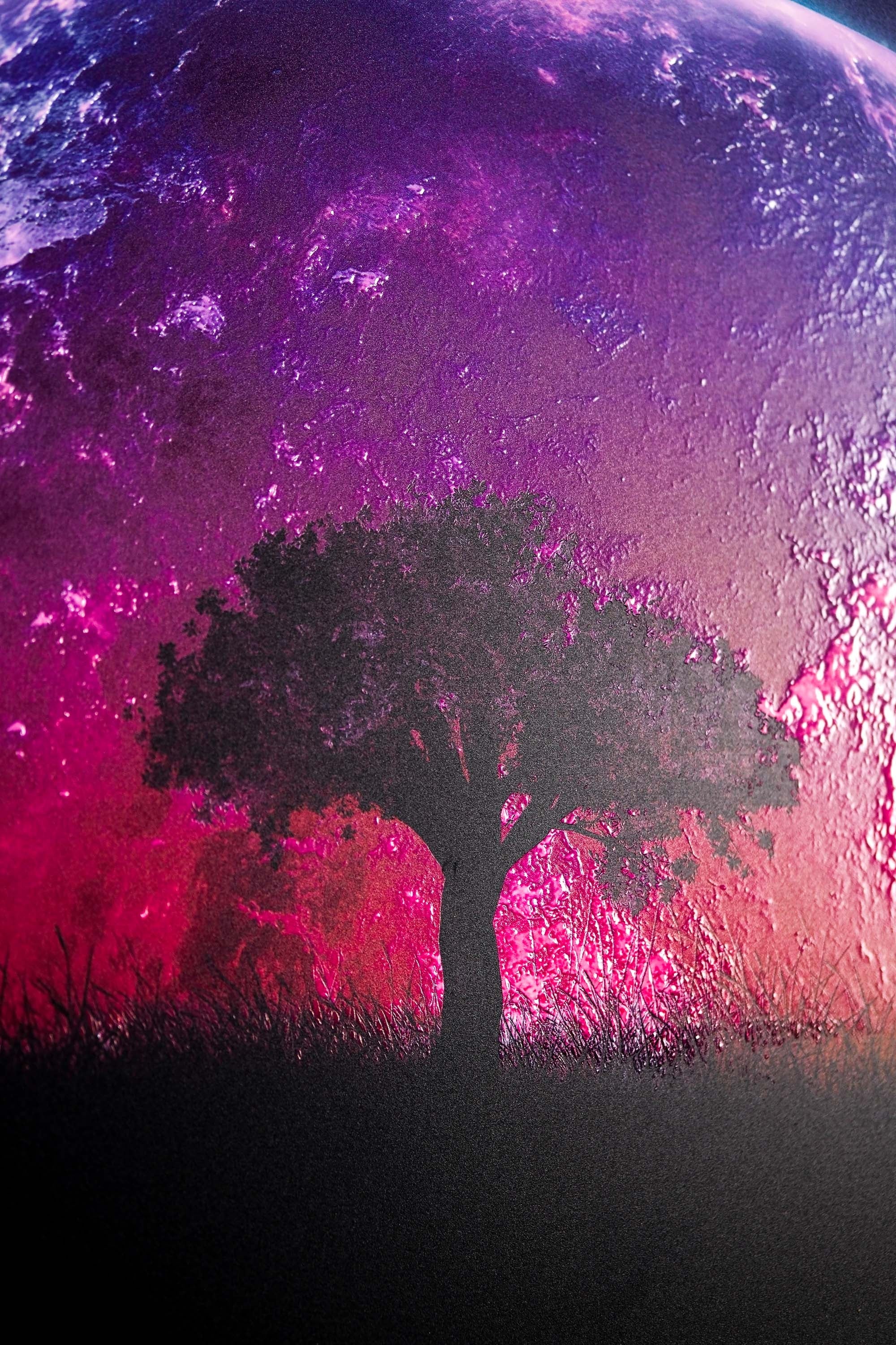 Cosmic Lunar Solitude — 3D Haptic Embossed High-Gloss Luxury Wall Art - Image 7