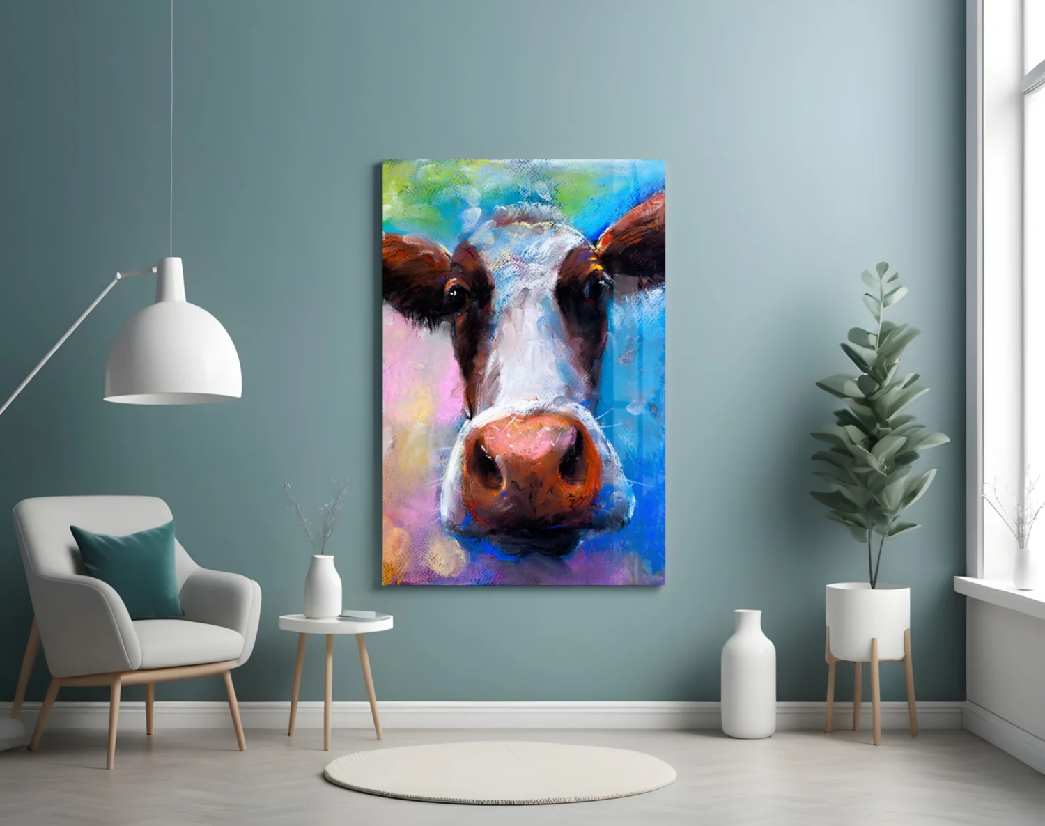 Cow Glass Wall Art - Image 5