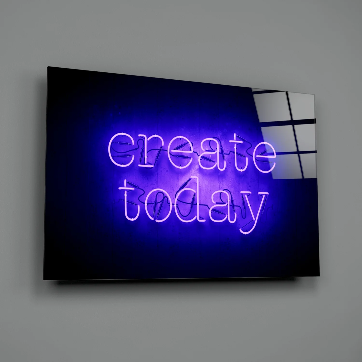 “Create Today” Glass Wall Art - Image 2