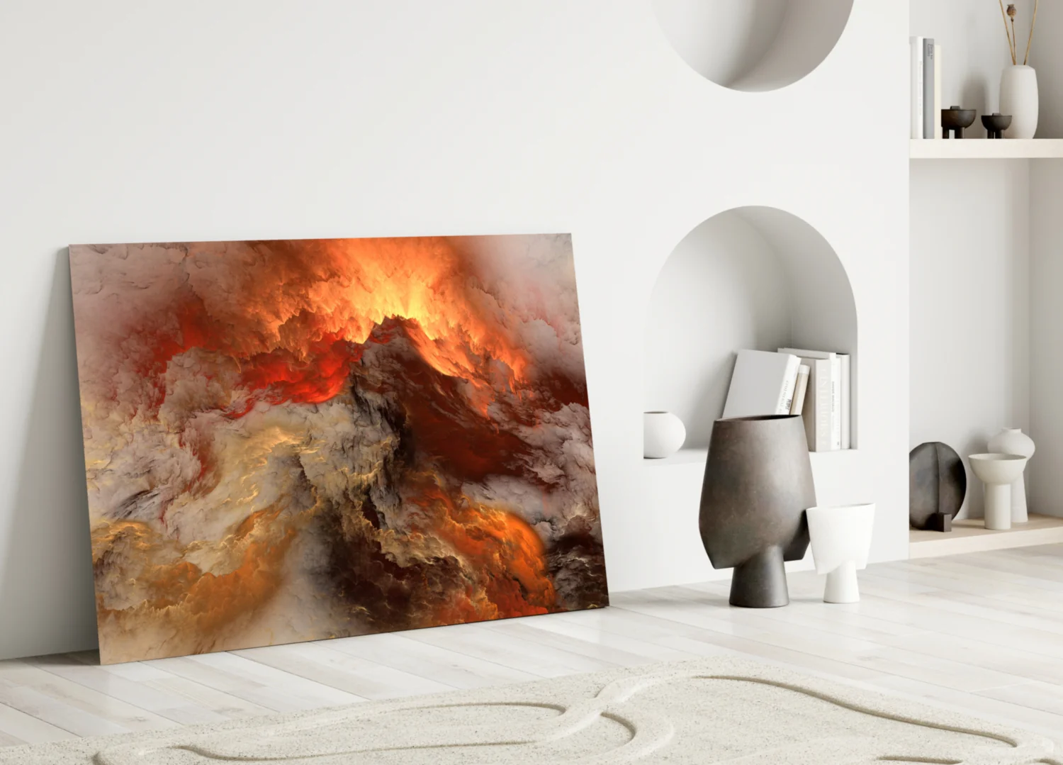 Crimson Apocalypse Glass Wall Art - Image 3