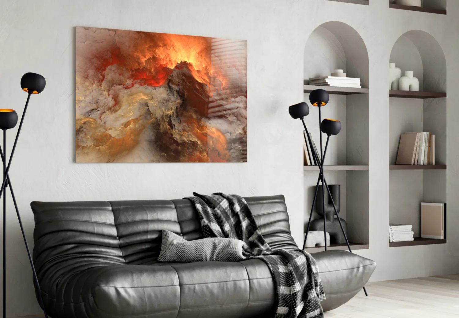 Crimson Apocalypse Glass Wall Art - Image 4