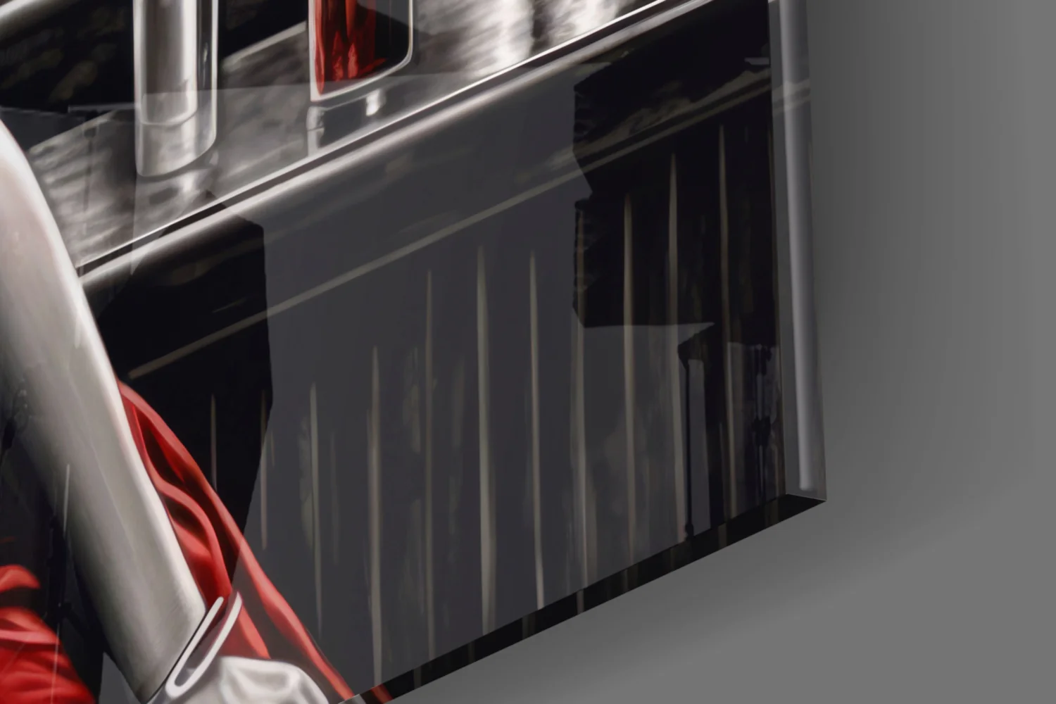 Crimson Bar Blonde with Cocktail Glass Wall Art - Image 7