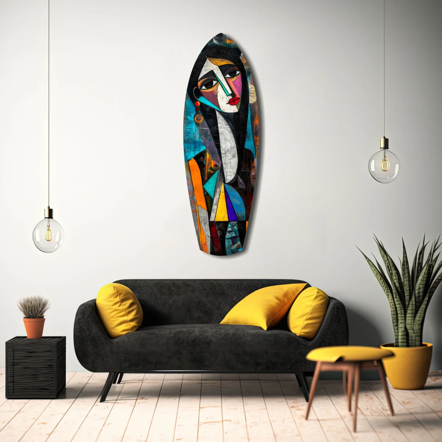 Cubist Muse Glass Wall Art - Image 8