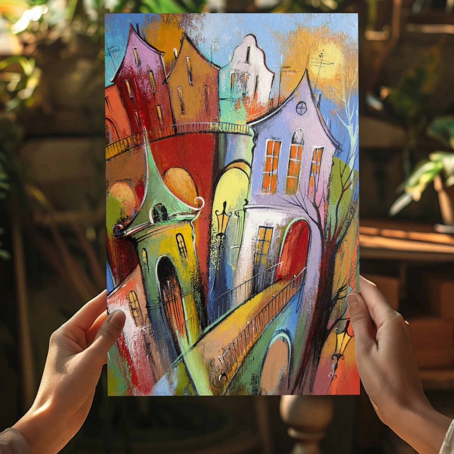 Cute City Aluminum Print - Image 5
