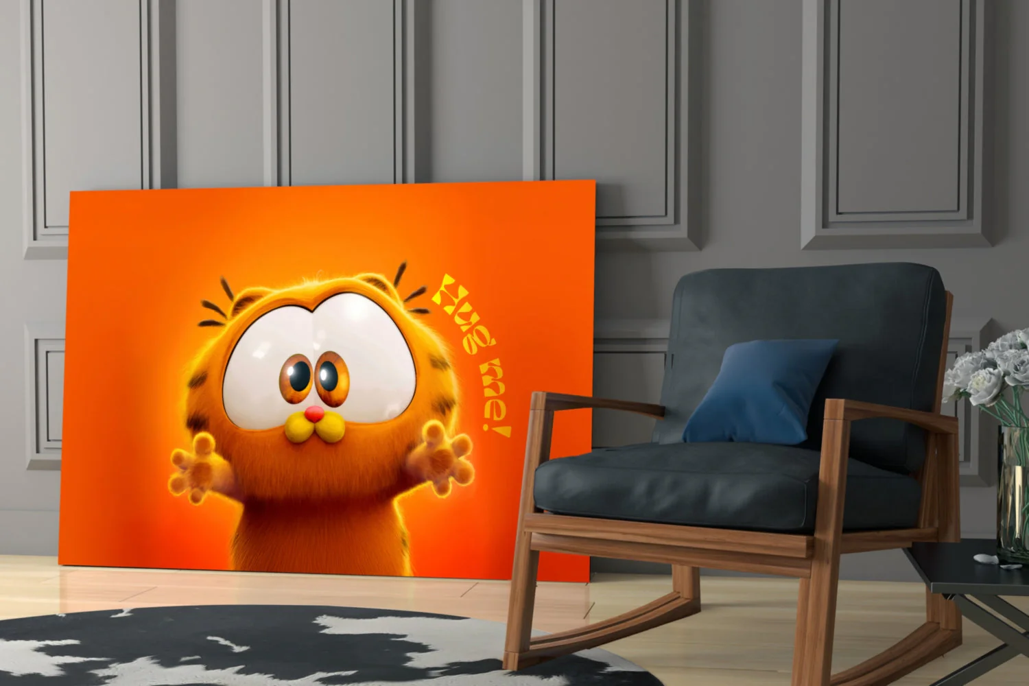 Cute Lazy Orange Cat Glass Wall Art || Designer Collection - Image 6