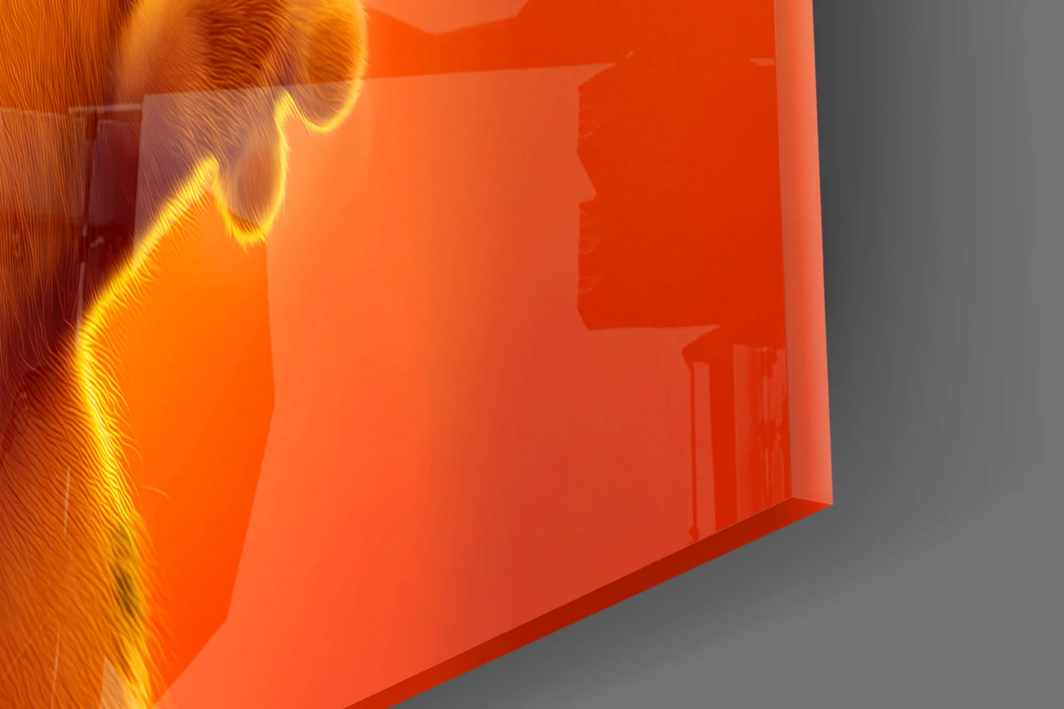 Cute Lazy Orange Cat Glass Wall Art || Designer Collection - Image 7