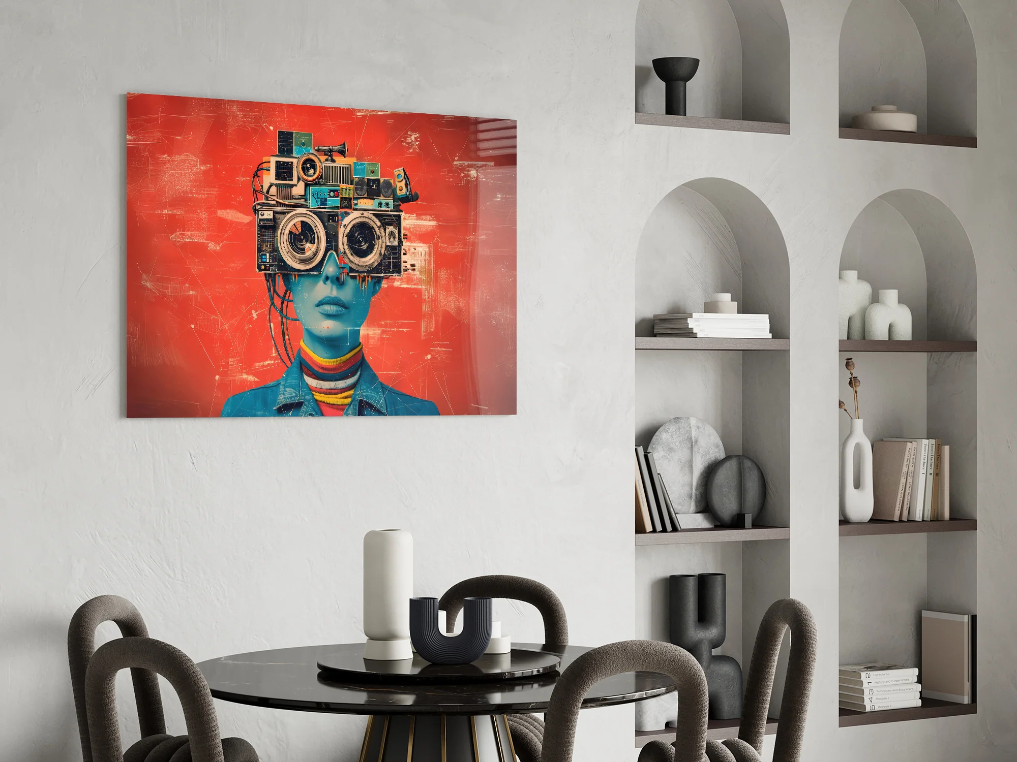 Cyberpunk Headphones Glass Wall Art - Image 7