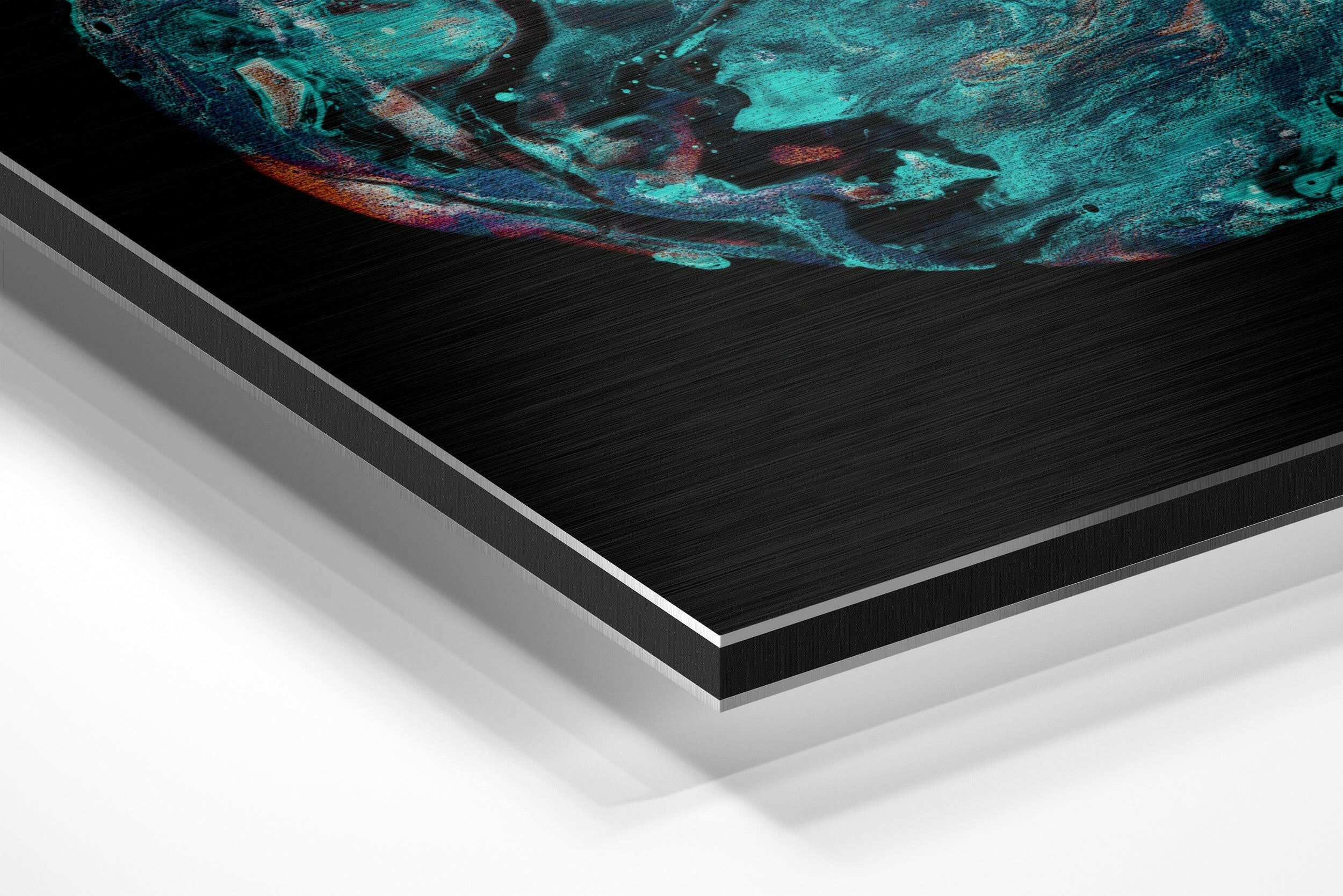 Dance of Green Brushed Aluminium Dibond Wall Art - Image 2