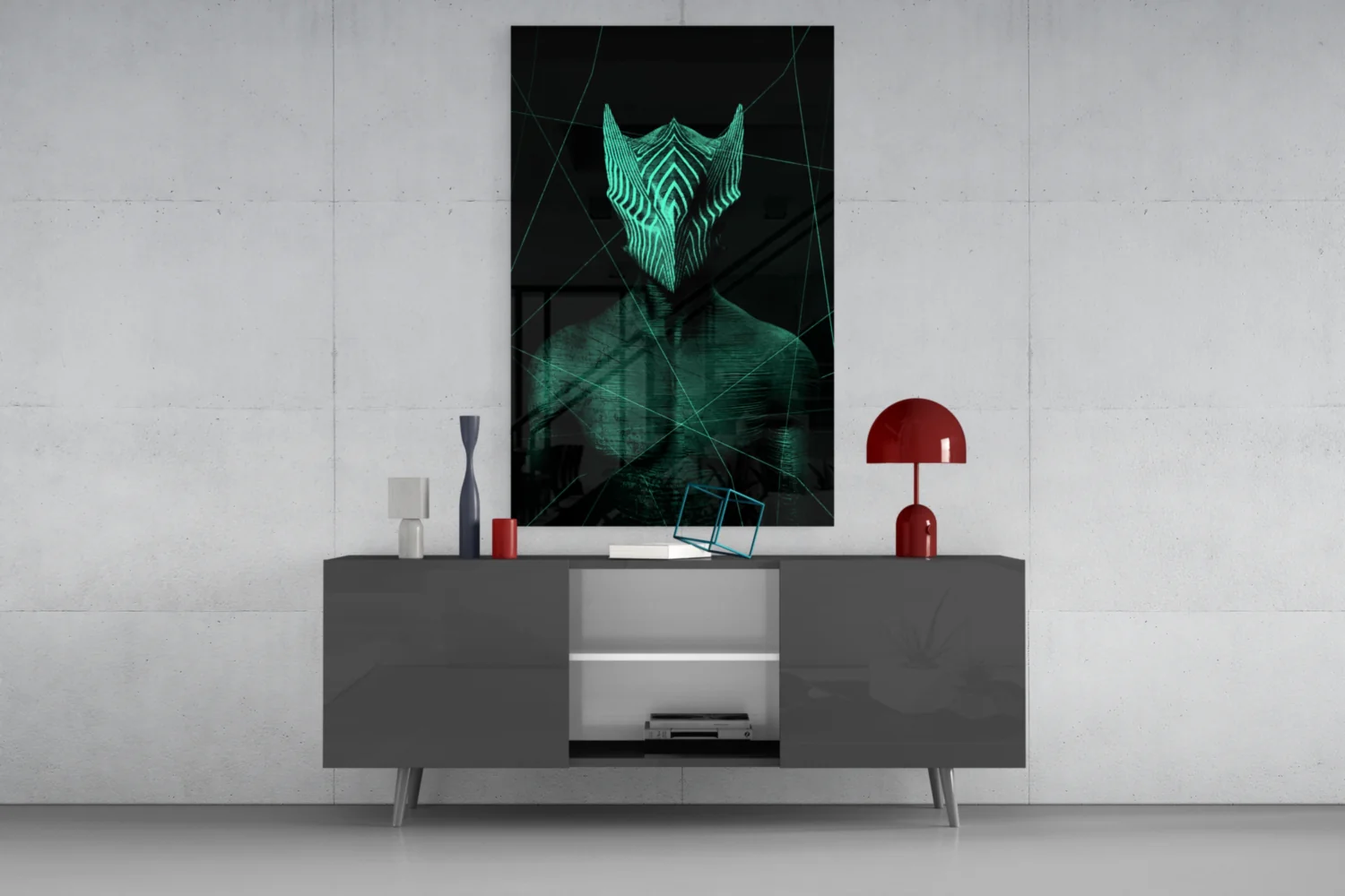 Darko Green Glass Wall Art - Image 8