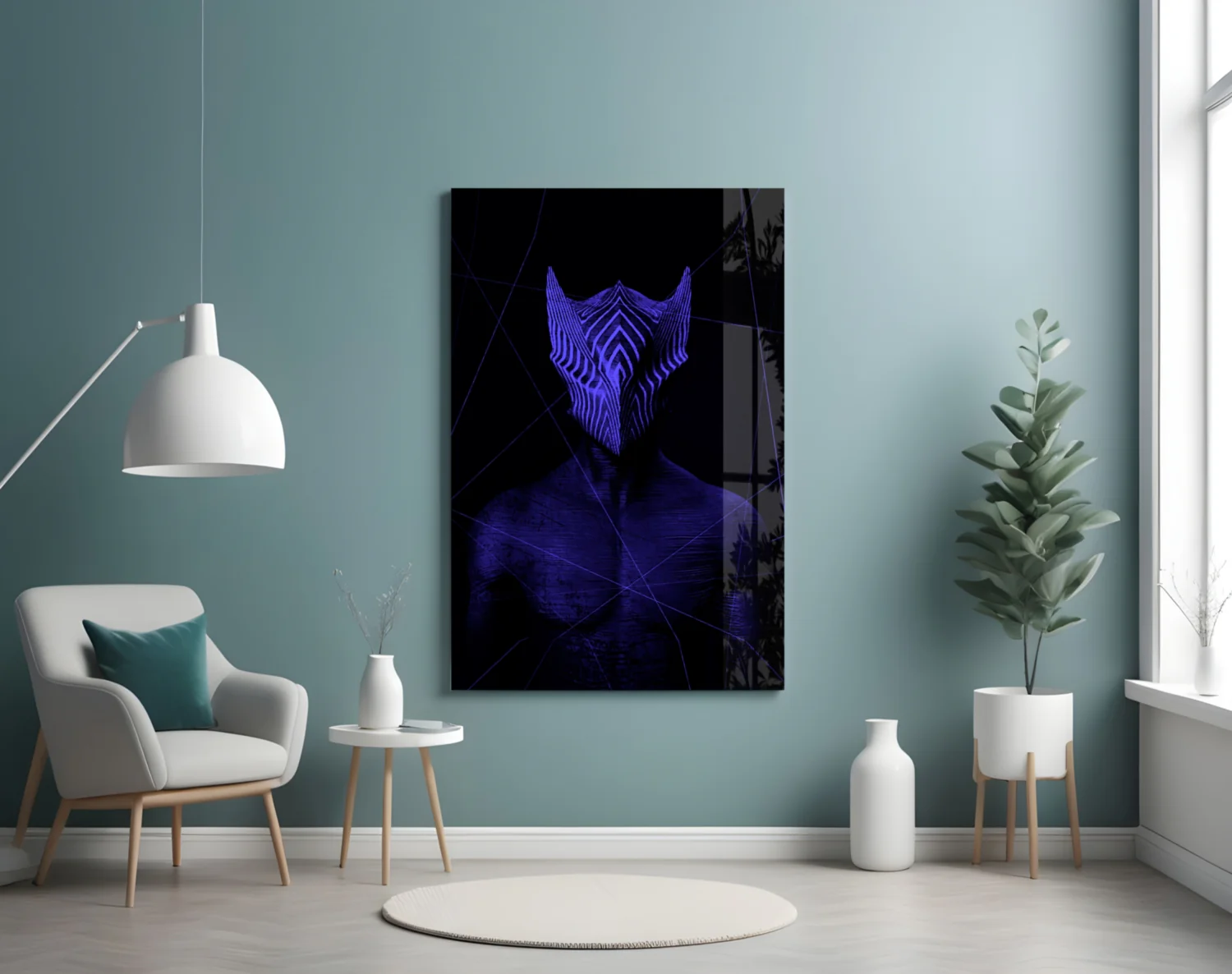 Darko Purple Glass Wall Art - Image 4
