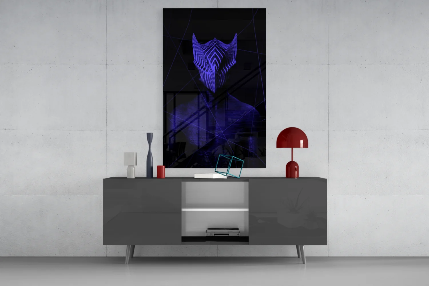 Darko Purple Glass Wall Art - Image 8