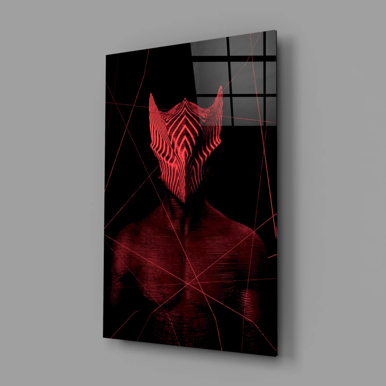Darko Red Glass Wall Art - Image 2