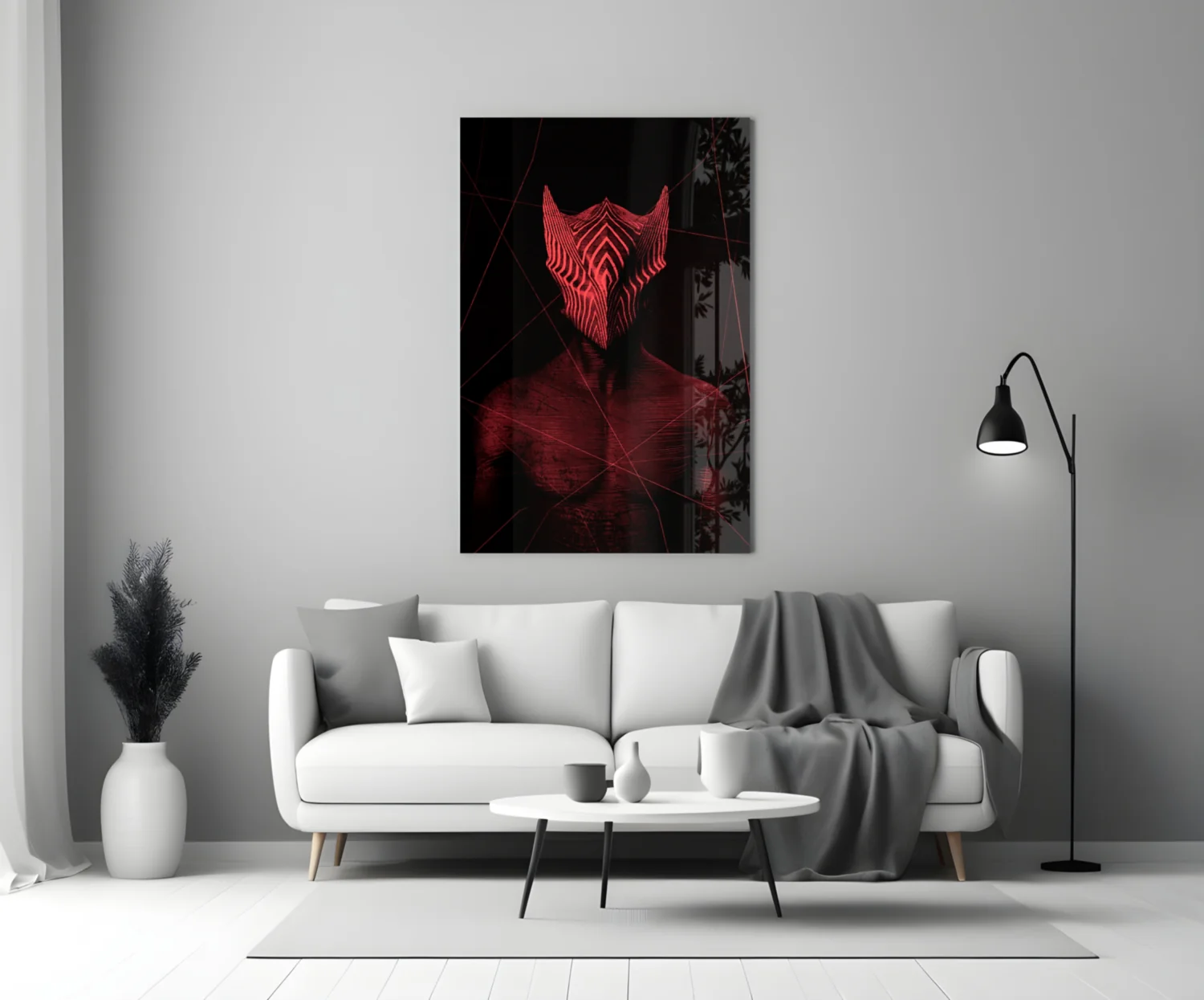 Darko Red Glass Wall Art - Image 3