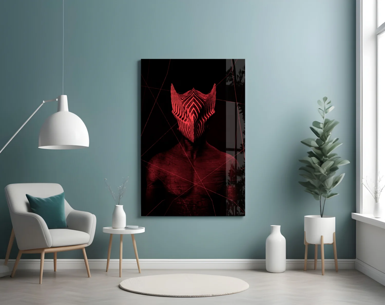 Darko Red Glass Wall Art - Image 4