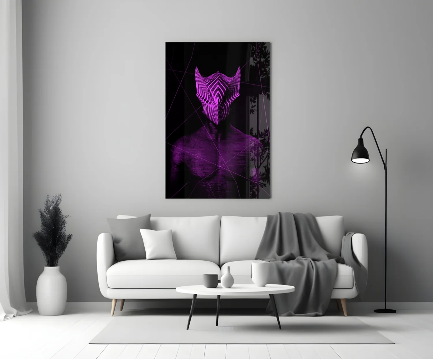 Darko Violet Glass Wall Art - Image 3