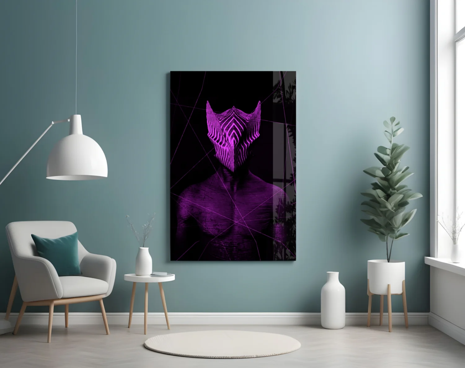 Darko Violet Glass Wall Art - Image 4
