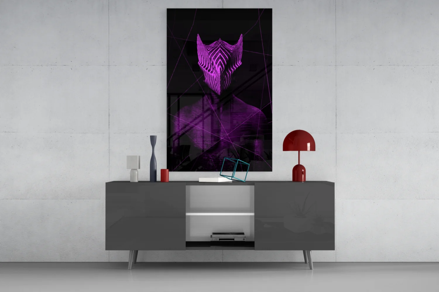 Darko Violet Glass Wall Art - Image 8