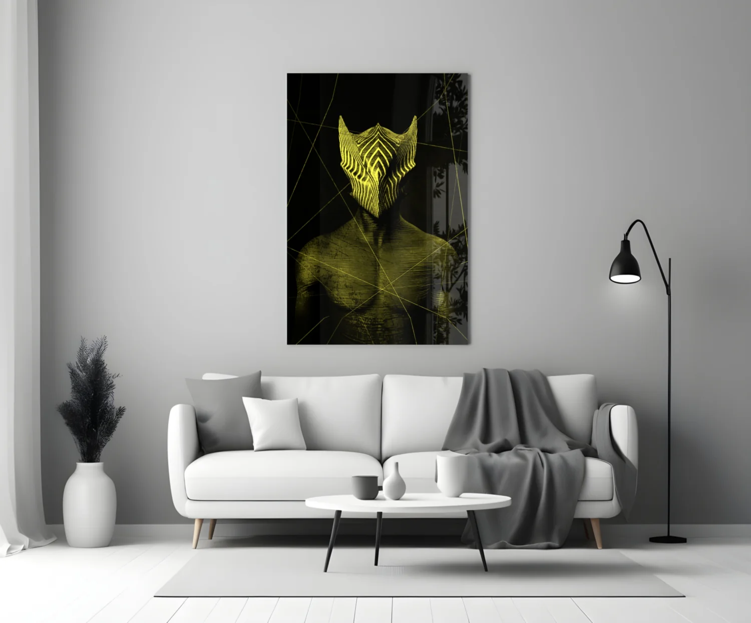 Darko Yellow Glass Wall Art - Image 3