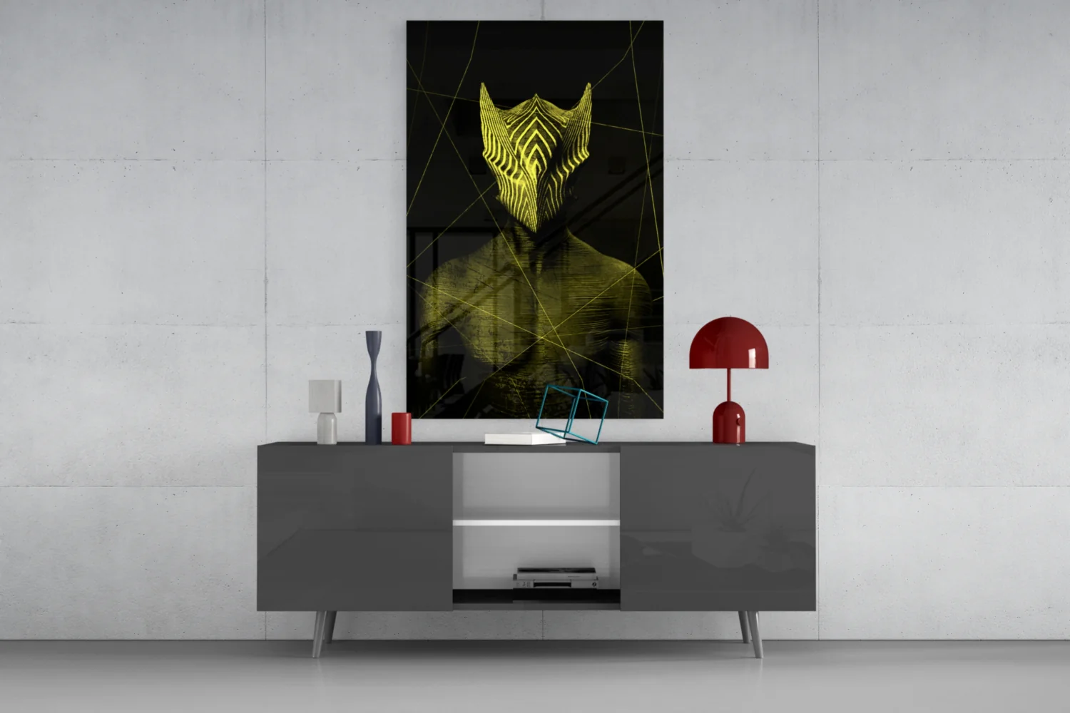 Darko Yellow Glass Wall Art - Image 8