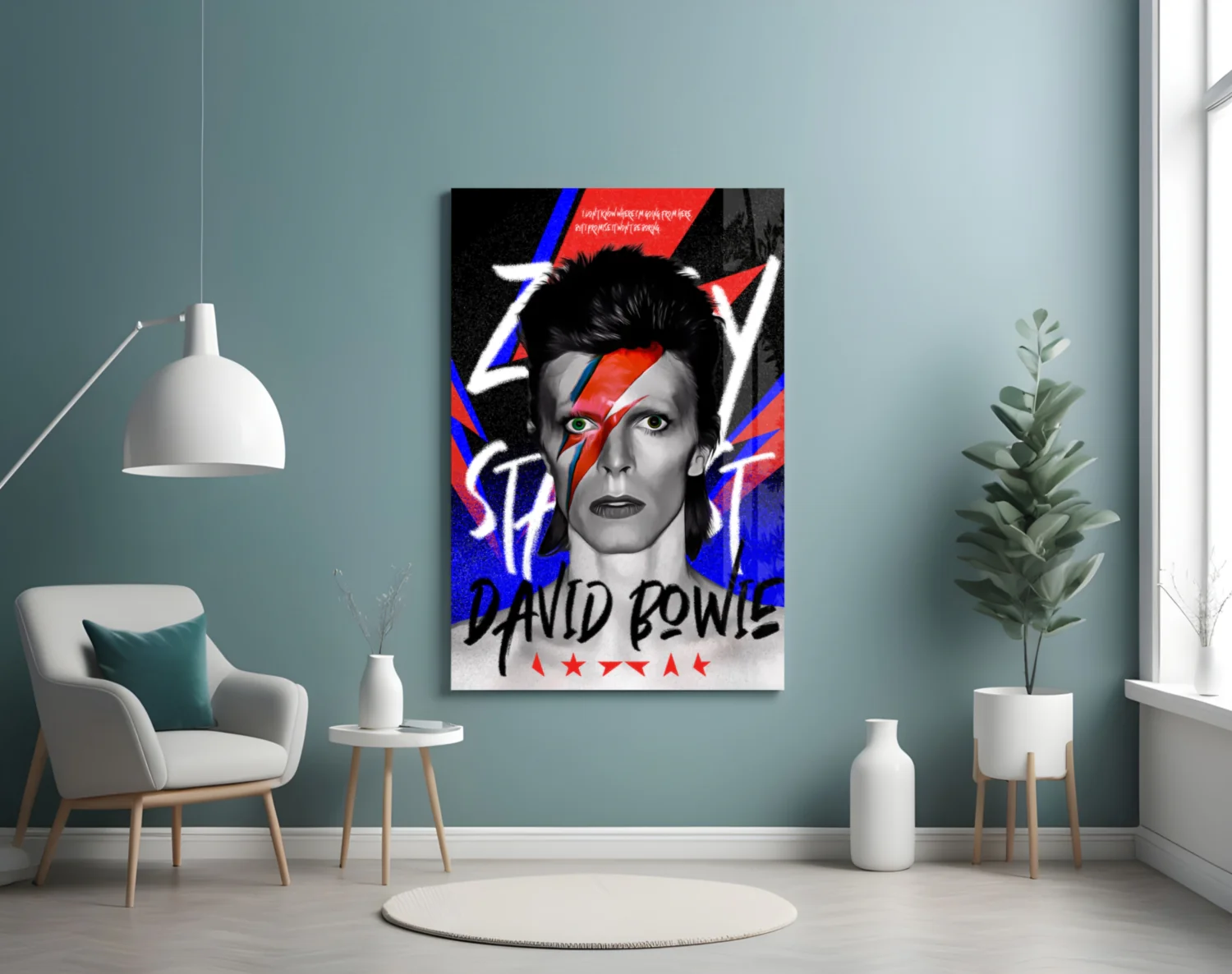 Glam Rock Portrait Glass Wall Art || Designers Collection - Image 4