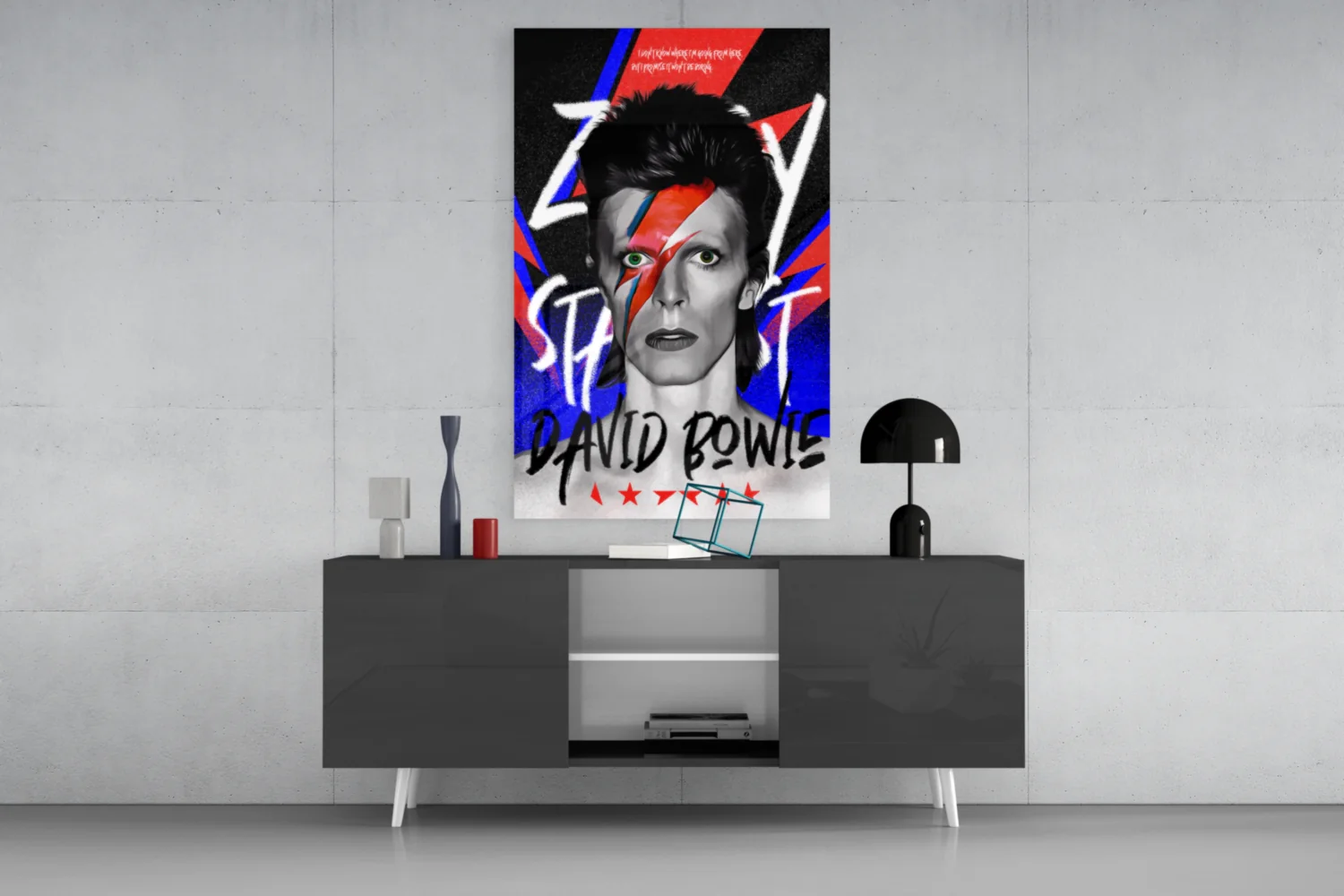 Glam Rock Portrait Glass Wall Art || Designers Collection - Image 8