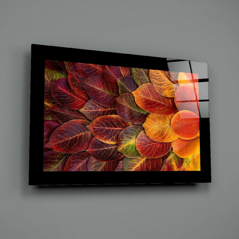 Autumn Leaves Glass Wall Art - Image 2
