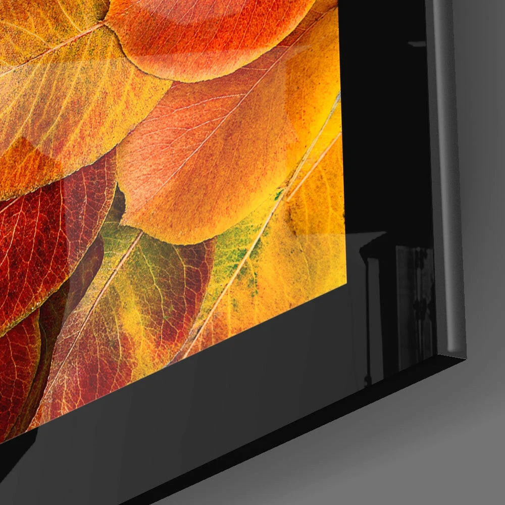 Autumn Leaves Glass Wall Art - Image 3