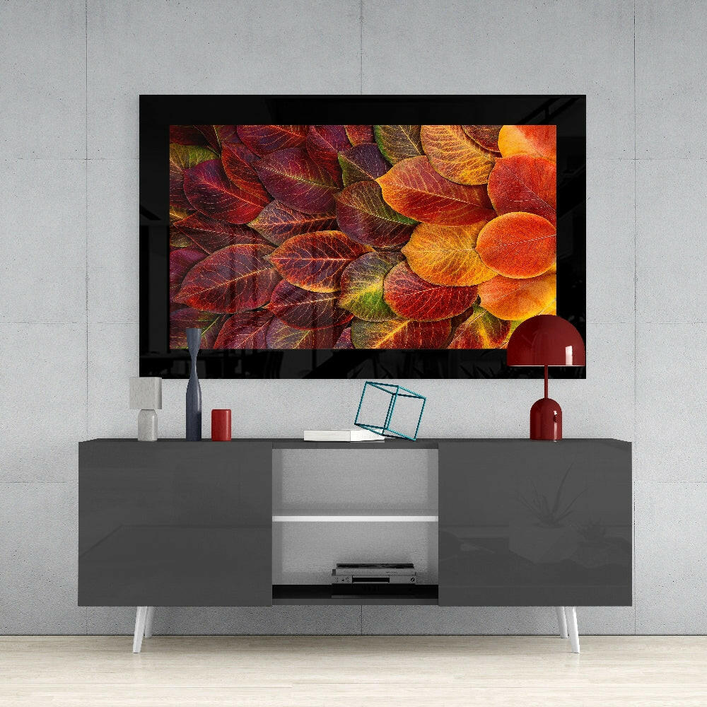 Autumn Leaves Glass Wall Art - Image 4