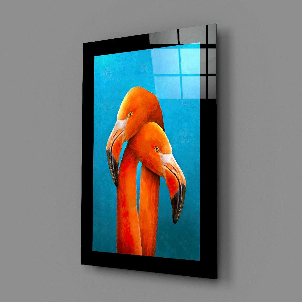 Flamingos Glass Wall Art - Image 2