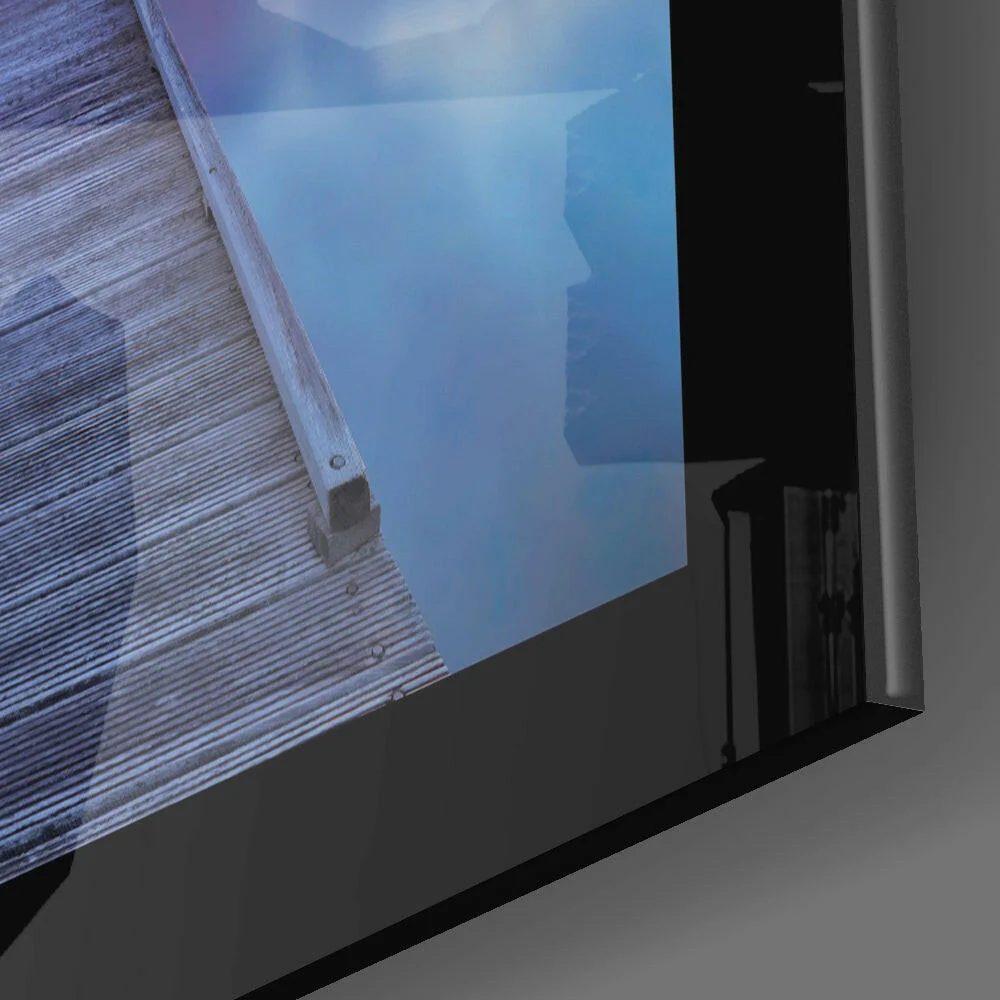 Sunset on the Dock Glass Wall Art - Image 3