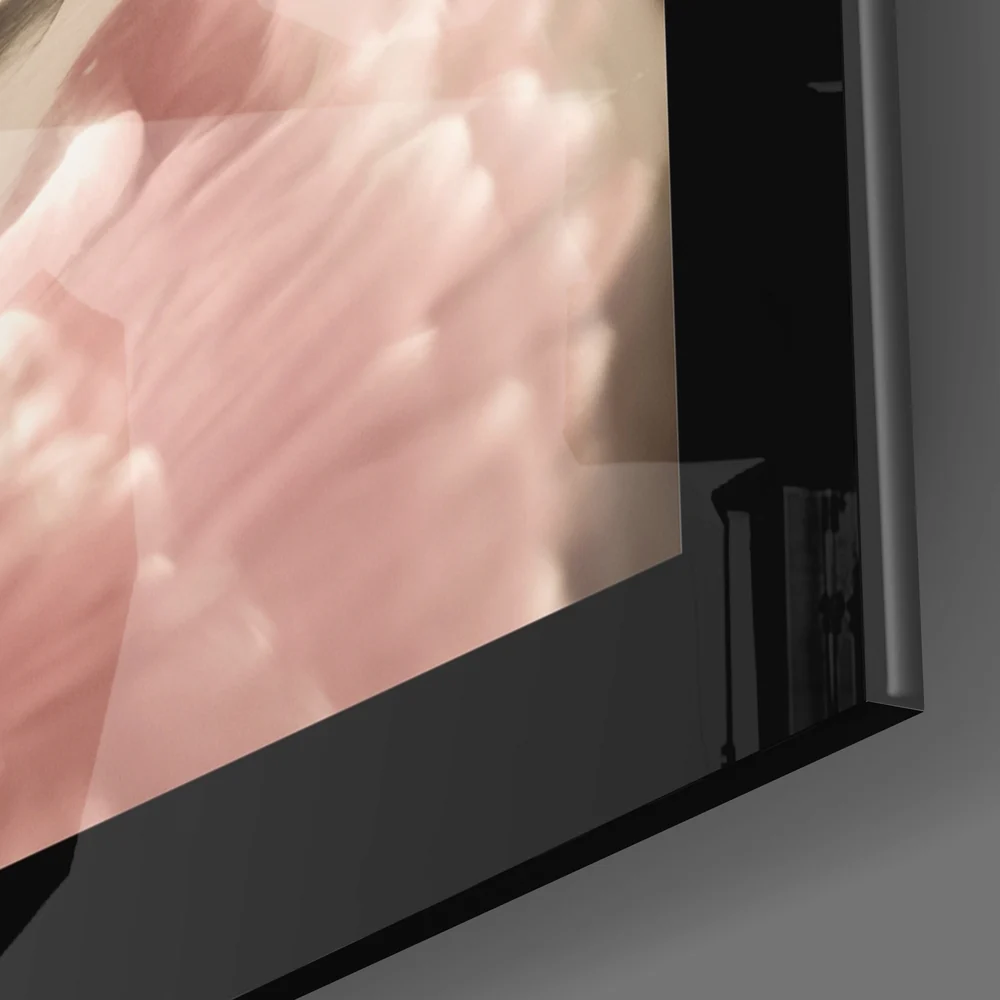 Pink Flower Glass Wall Art - Image 3