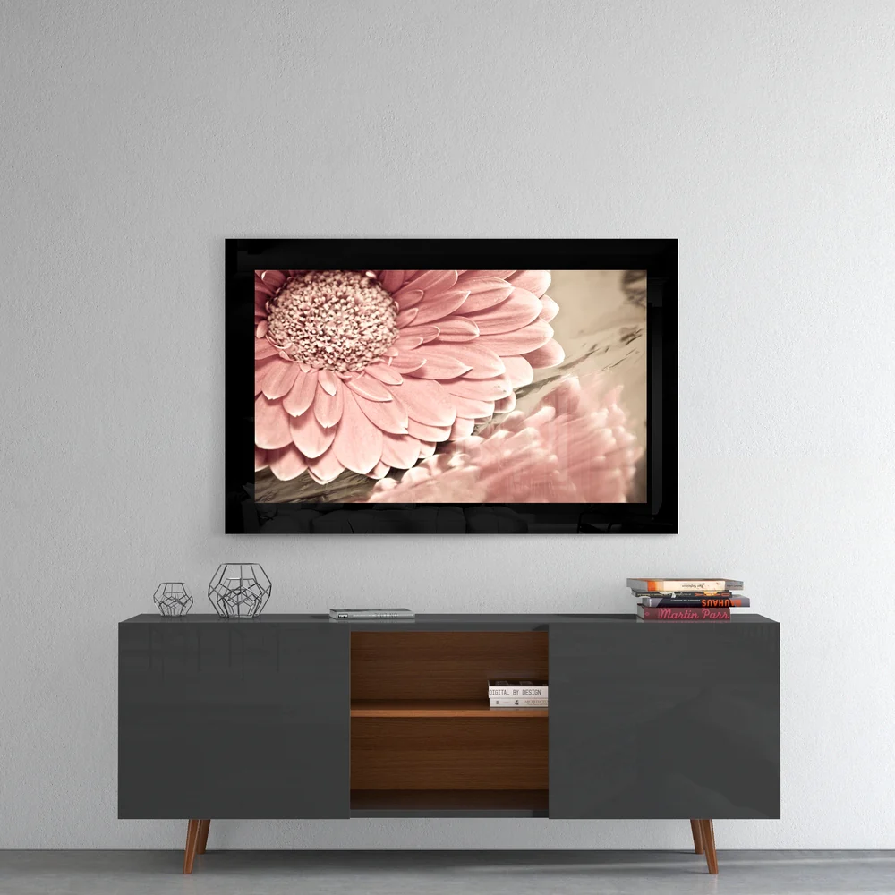 Pink Flower Glass Wall Art - Image 4