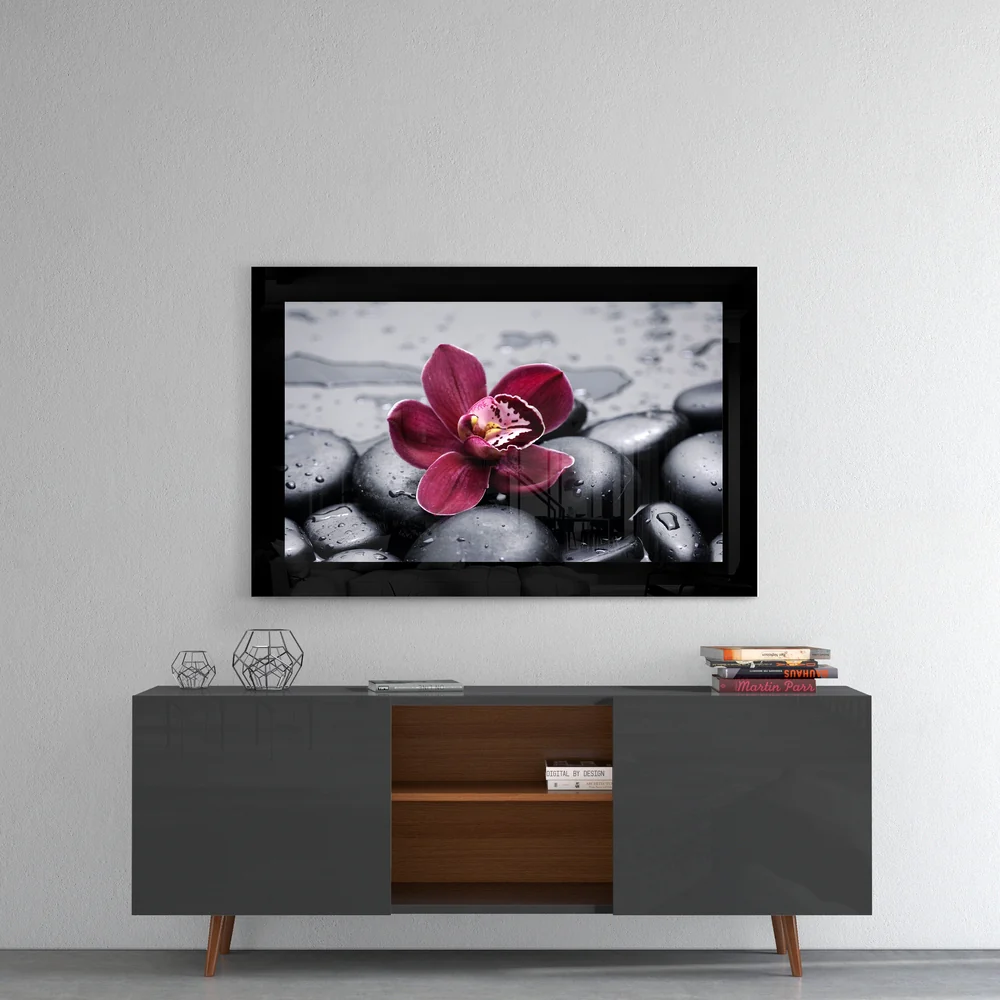 Orchid Glass Wall Art - Image 4