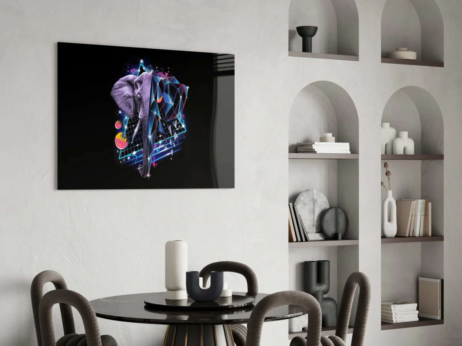 Diamond Elephant Glass Wall Art - Image 6