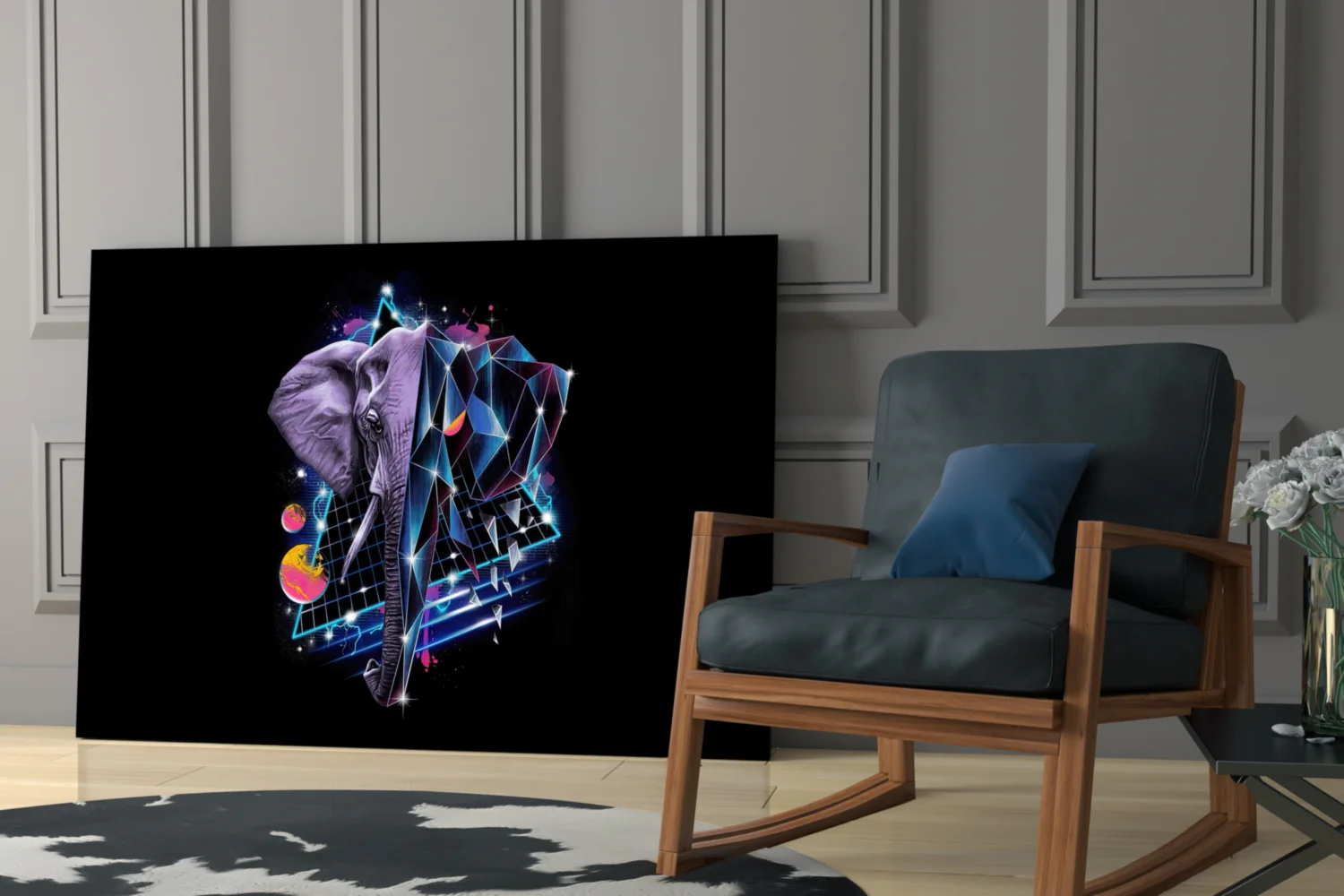 Diamond Elephant Glass Wall Art - Image 7