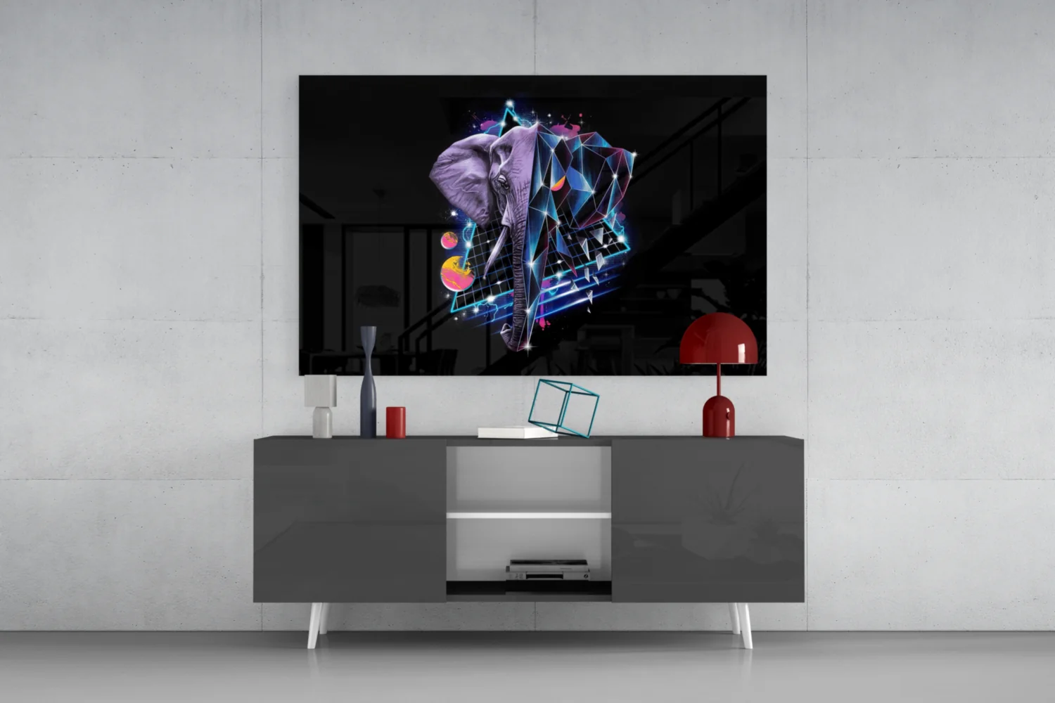 Diamond Elephant Glass Wall Art - Image 9