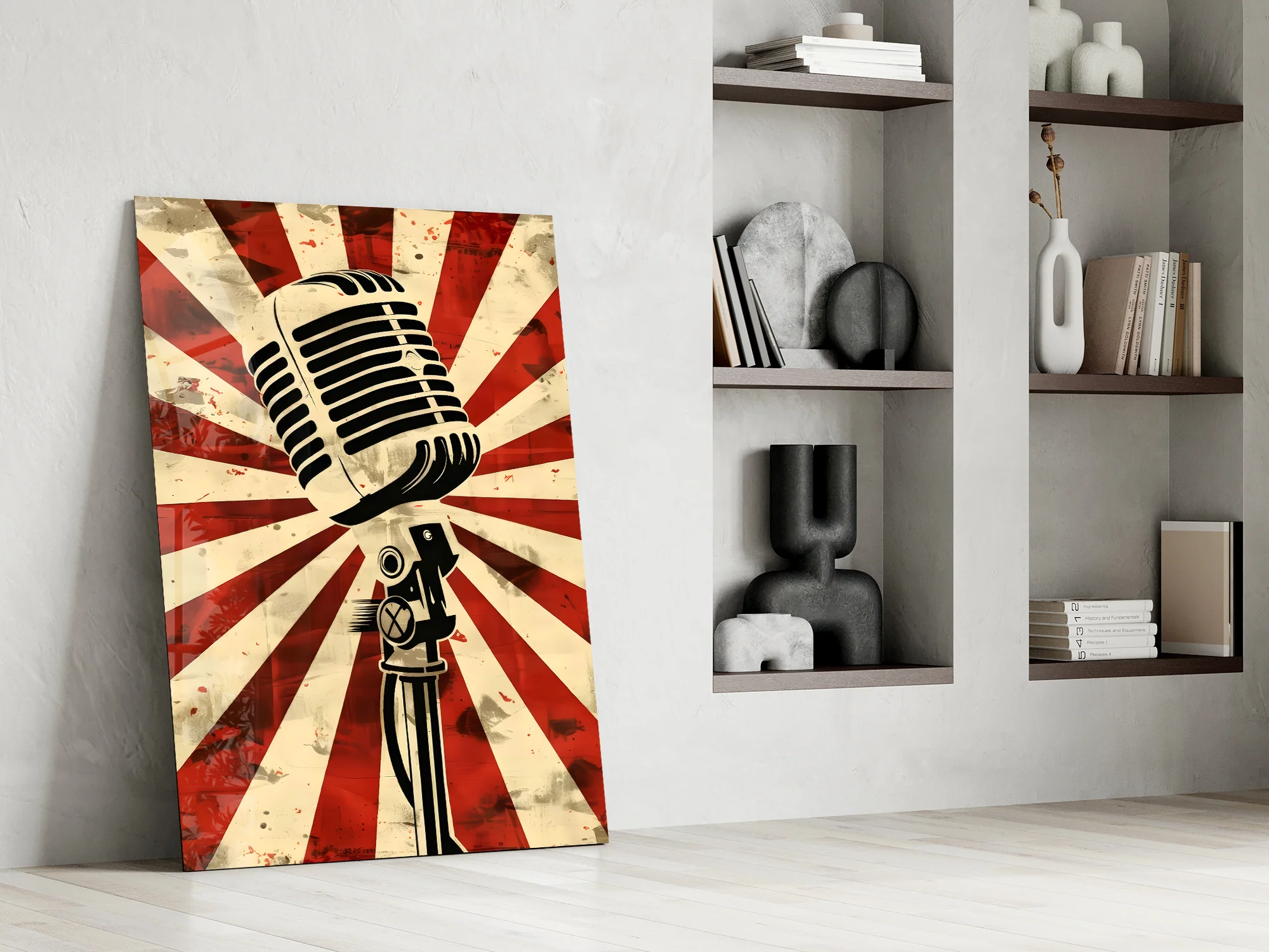 Vocal Icon Microphone Glass Wall Art - Image 8