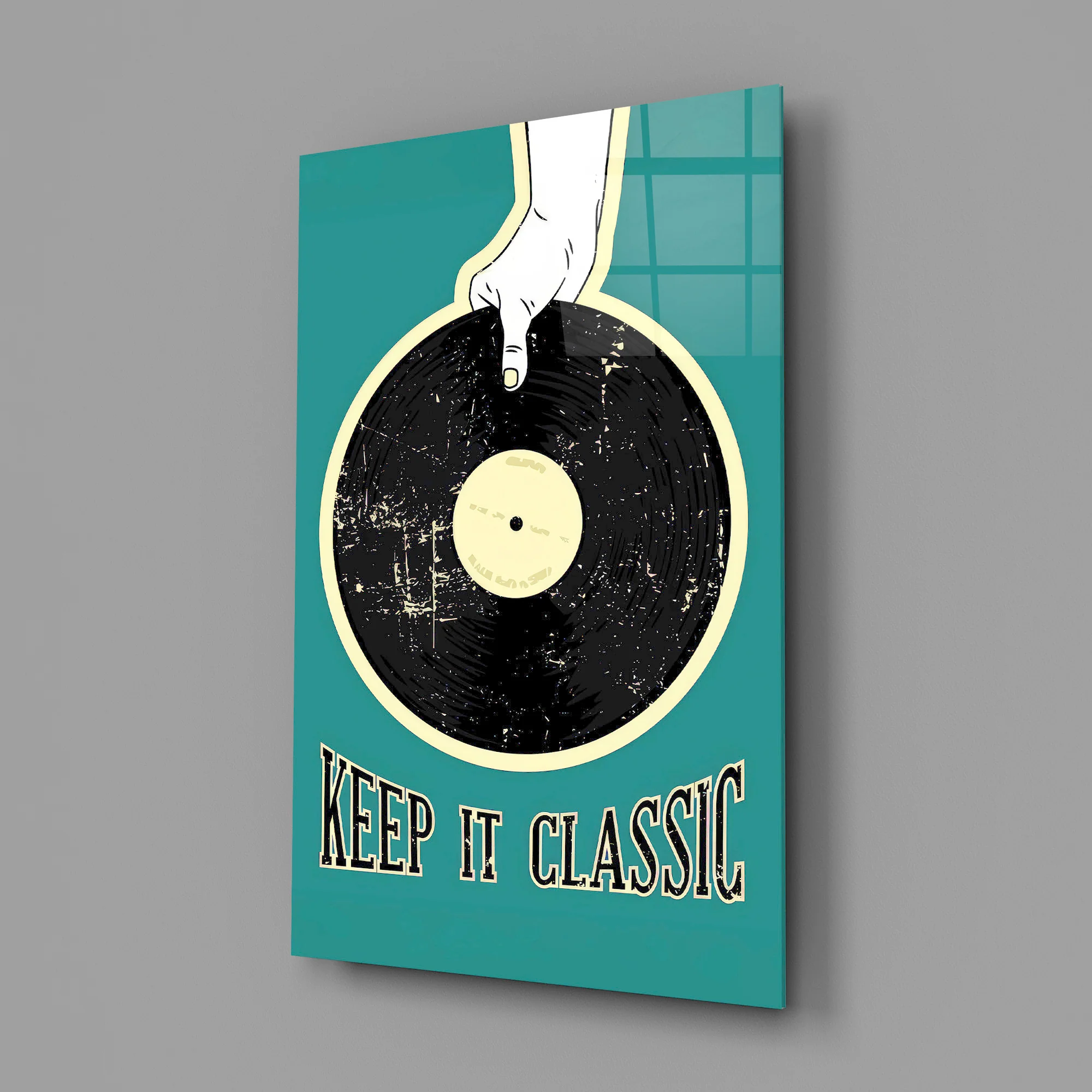 Classic Vinyl Record Glass Wall Art - Image 3