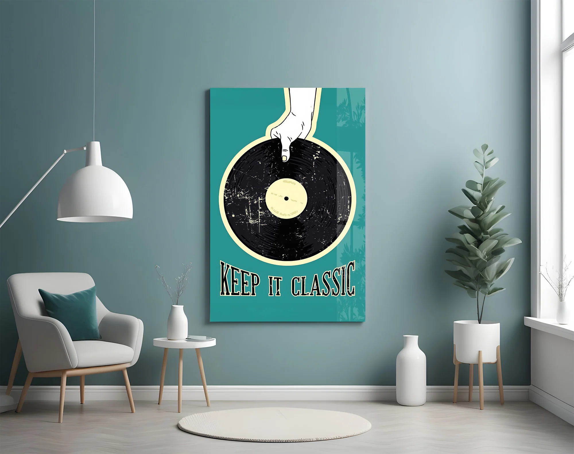 Classic Vinyl Record Glass Wall Art - Image 5