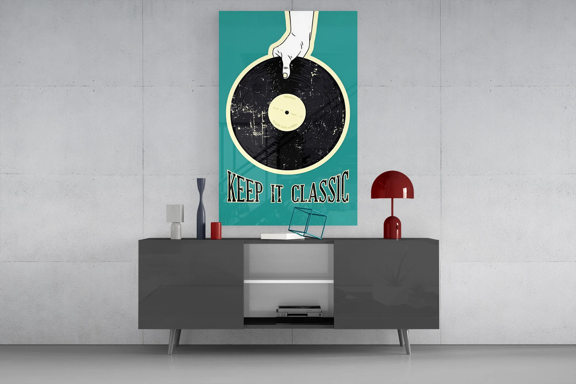 Classic Vinyl Record Glass Wall Art - Image 9