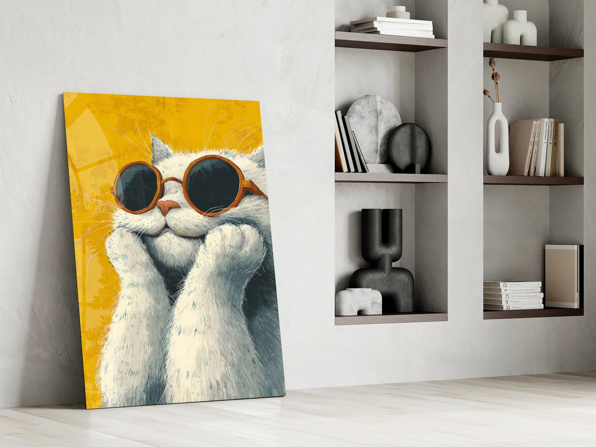 Cool Cat in Shades Glass Wall Art - Image 8