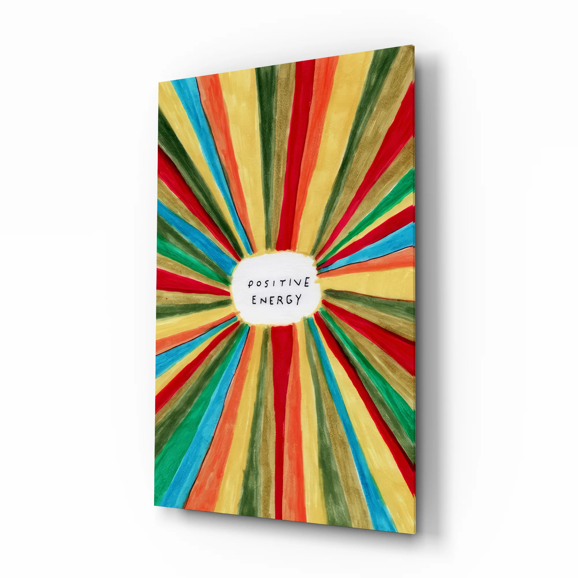 Radiant Positive Energy Burst Glass Wall Art - Image 2