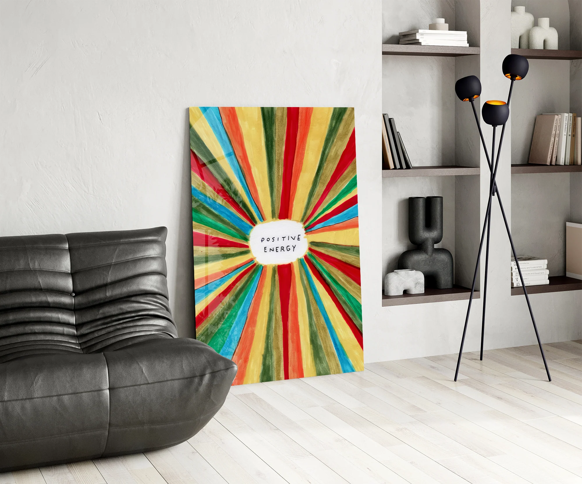 Radiant Positive Energy Burst Glass Wall Art - Image 7