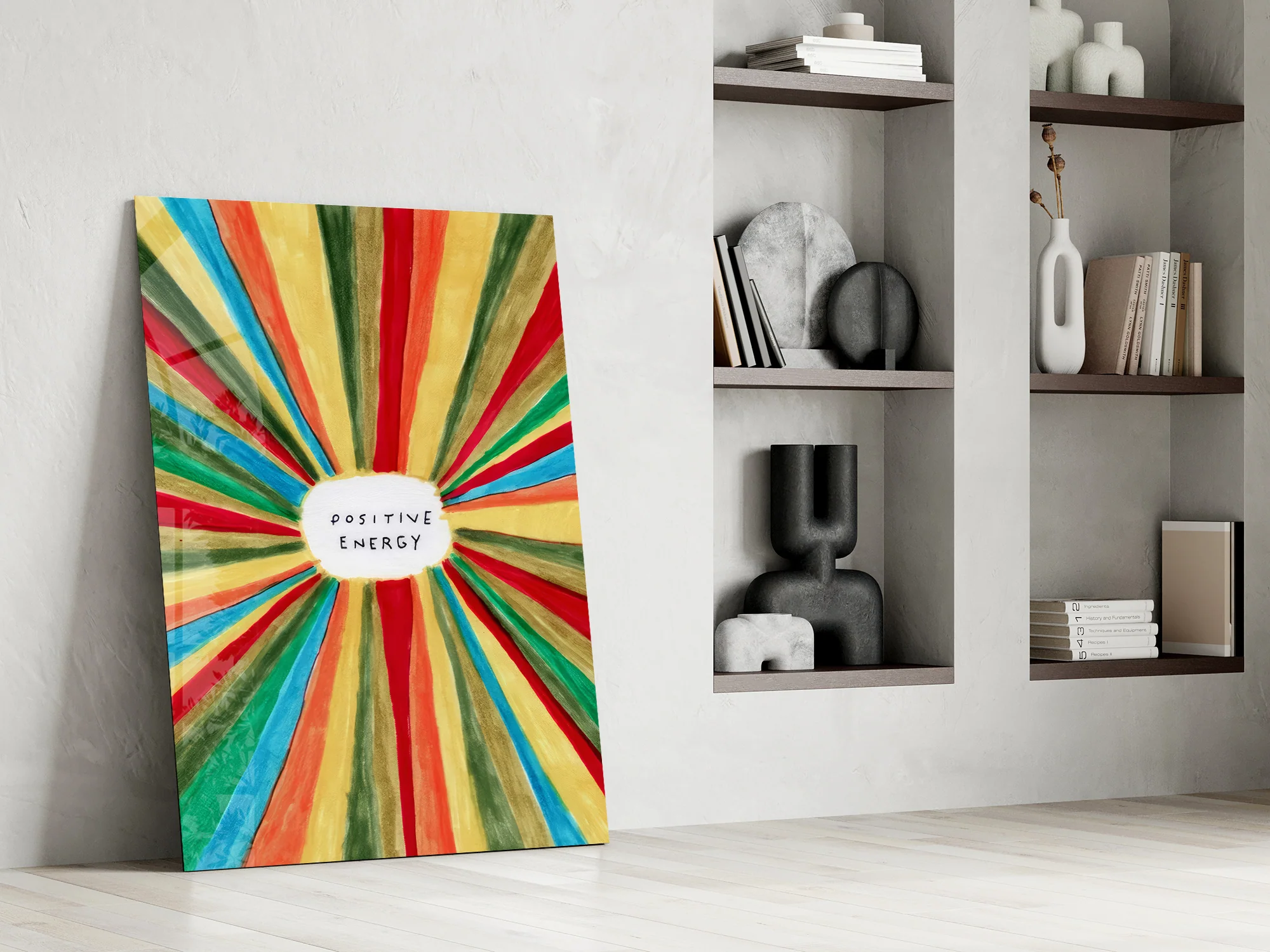 Radiant Positive Energy Burst Glass Wall Art - Image 8