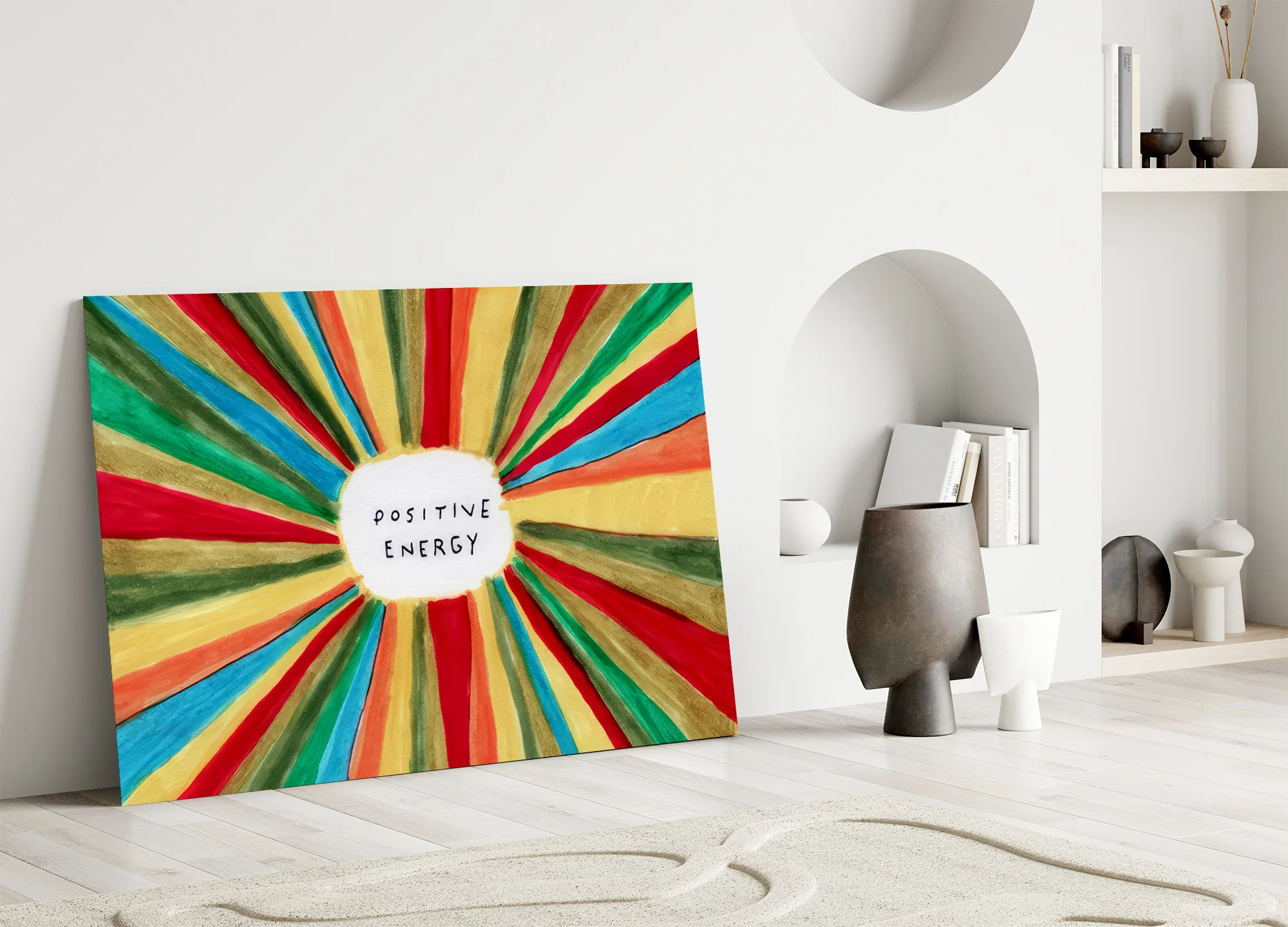 Radiant Positive Energy Burst Glass Wall Art - Image 6