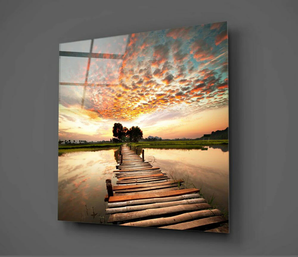 Dock and Landscape Glass Wall Art - Image 2