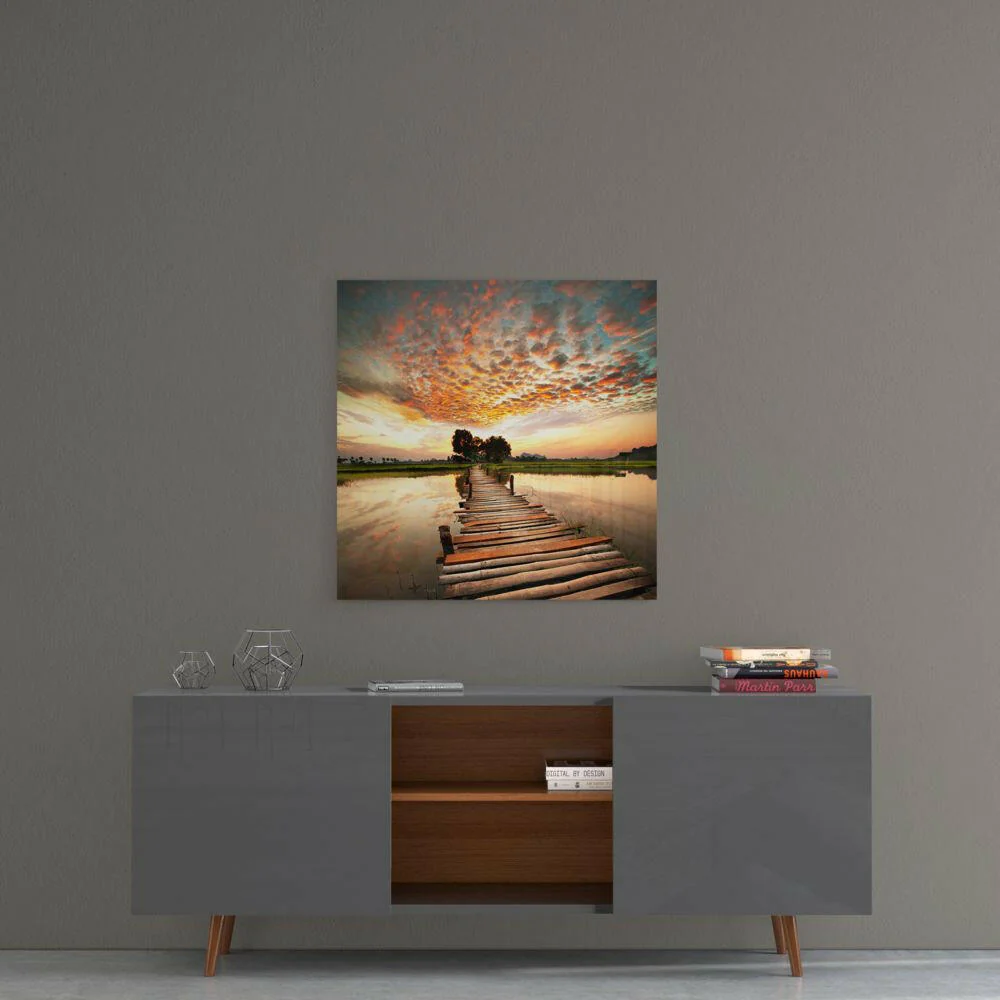 Dock and Landscape Glass Wall Art - Image 4